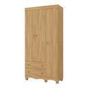 Ver imagem 2 de Guarda-roupa Infantil 92cm 3 Portas e 2 Gavetas Dengo Multimóveis Mp4437 Madeirado Madeirado
