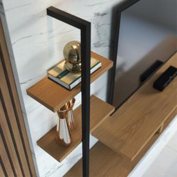 Painel para Tv Home Suspenso Ambiente Maragogi Calacatta Natura Real – Colibri - 5