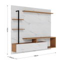 Ver imagem 4 de Painel para Tv Home Suspenso Ambiente Maragogi Calacatta Natura Real – Colibri