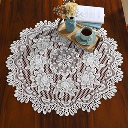 Centro para Mesa Interlar Renda Rose Redonda Gardenia 75 Ø Branco - 1 Centro para Mesa Interlar Renda Rose Redonda Gardenia 75 Ø Branco - 1
