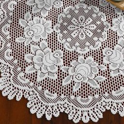 Centro para Mesa Interlar Renda Rose Redonda Gardenia 75 Ø Branco - 2 Centro para Mesa Interlar Renda Rose Redonda Gardenia 75 Ø Branco - 2