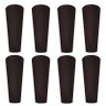 Kit 8 Pés De 35cm Cônico Retrô Para Móveis Pé Palito Pintado:Marrom - 3