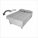 Ver imagem 4 de Sofá Cama Zoe 2 Lugares Retrátil e Reclinável 185cm Cinza Veludo Bom Pastor