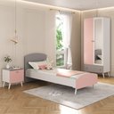 Ver imagem 2 de Quarto Infantil Completo com Colchão Incluso Doçura Multimóveis Mp4334 Branco/cinza/rosa