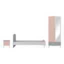 Ver imagem 6 de Quarto Infantil Completo com Colchão Incluso Doçura Multimóveis Mp4334 Branco/cinza/rosa