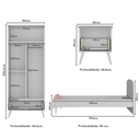 Ver imagem 7 de Quarto Infantil Completo com Colchão Incluso Doçura Multimóveis Mp4334 Branco/cinza/rosa