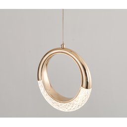 Lustre Pendente Woni Skylight Cristal Dourado Led 5w 3000k Bivolt - 2