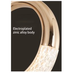 Lustre Pendente Woni Skylight Cristal Dourado Led 5w 3000k Bivolt - 5
