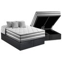 Ver imagem 1 de Cama Box Baú King: Colchão Molas Ensacadas D Angelis Anjos Superlastic Duo Sono + Base Crc Suede
