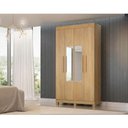 Ver imagem 2 de Guarda Roupa Casal Quero 4 Portas de Bater 2 Gavetas MDF Cinamomo Valdemóveis