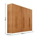 Ver imagem 3 de Guarda Roupa Casal Toronto 100 Mdf 6 Portas e 2 Gavetas Moderna Mobília