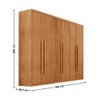 Guarda Roupa Casal Toronto 100 Mdf 6 Portas e 2 Gavetas Moderna Mobília - 3