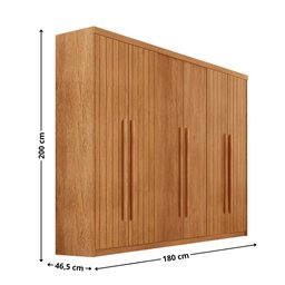 Guarda Roupa Casal Toronto 100 Mdf 6 Portas e 2 Gavetas Moderna Mobília - 3 Guarda Roupa Casal Toronto 100 Mdf 6 Portas e 2 Gavetas Moderna Mobília - 3