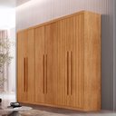 Ver imagem 1 de Guarda Roupa Casal Toronto 100 Mdf 6 Portas e 2 Gavetas Moderna Mobília