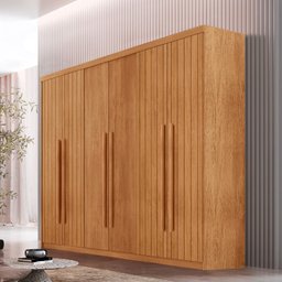 Guarda Roupa Casal Toronto 100 Mdf 6 Portas e 2 Gavetas Moderna Mobília - 1 Guarda Roupa Casal Toronto 100 Mdf 6 Portas e 2 Gavetas Moderna Mobília - 1