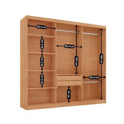 Guarda Roupa Casal Toronto 100 Mdf 6 Portas e 2 Gavetas Moderna Mobília - 4 Guarda Roupa Casal Toronto 100 Mdf 6 Portas e 2 Gavetas Moderna Mobília - 4