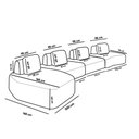 Ver imagem 6 de Sofá 4 Lugares Orgânico com Chaise e 3 Módulos Berlim bouclê Cr K01 - D'Rossi