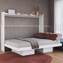 Ver imagem 3 de Cama de Casal Articulada para Colchão 188x138cm Multimoveis Cr40130 Branco