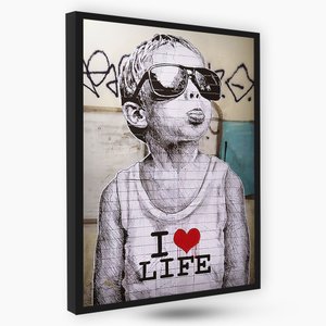 Quadro Grande Decoração Home Office Elegante Moderno Revenda:AH Eu Amo a Vida