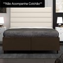 Ver imagem 2 de Base Cama Box Casal Queen 158cm Bipartido Hit I02 Suede Marrom - Mpozenato