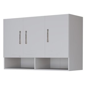 Armário Suspenso 3 Portas – Amplo Espaço com Nicho Inferior