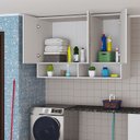 Ver imagem 2 de Armário Suspenso 3 Portas – Amplo Espaço com Nicho Inferior