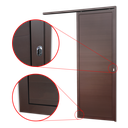 Ver imagem 3 de Porta de Correr Suspensa Lambril Dir L.25 Marrom Corten 210x90 Brimak