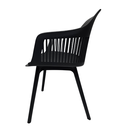 Ver imagem 5 de Cadeira Marcela com Assento Estofado em Linho Preta