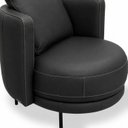 Ver imagem 5 de Poltrona Decorativa Leroy Fixa Moderna em Couro