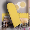 Ver imagem 2 de Kit 12 Placas Cabeceira Nuvem Estofada para Cama Box - Módulo 20 Cm X 60 Cm:amarelo