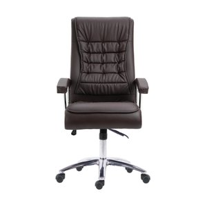 Cadeira Escritório Presidente Ergonômica NR17 Corino Mola Ensacada