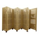 Ver imagem 1 de Biombo Divisor Ambiente Rj 7 Folhas C/ 14 Rodízios