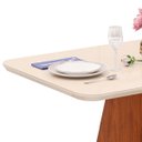 Ver imagem 3 de Mesa de Jantar Retangular Tampo de Vidro 120x90 Dj Móveis Siena Freijó Off White