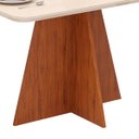 Ver imagem 5 de Mesa de Jantar Retangular Tampo de Vidro 120x90 Dj Móveis Siena Freijó Off White