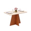 Ver imagem 2 de Mesa de Jantar Retangular Tampo de Vidro 120x90 Dj Móveis Siena Freijó Off White