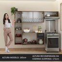 Ver imagem 6 de Armário de Cozinha Compacta 180cm Rustic/Preto Easy Madesa