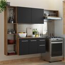 Ver imagem 1 de Armário de Cozinha Compacta 180cm Rustic/Preto Easy Madesa