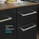 Ver imagem 7 de Armário de Cozinha Compacta 180cm Rustic/Preto Easy Madesa