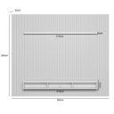 Ver imagem 6 de Painel Ripado Para TV 75 Pol Slats e Bancada Lisa 297x250cm L05 Nature Off White - Lyam Decor Slats