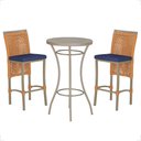 Ver imagem 1 de Mesa Bistrô e 2 Banquetas Roma Fendi Corda Náutica Estofado 10 Trama Original