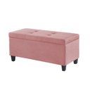 Ver imagem 5 de Kit Recamier Madri 1,40m + 2 Puff Suede Rose - Inova Decor Inova Decorações Kit Madri