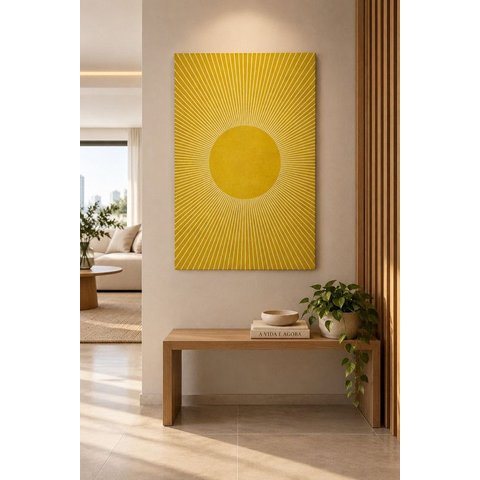 Quadro Sol Radiante Minimalista Premium 90x130