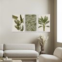 Ver imagem 3 de Kit 3 Quadros Decorativos Folhagens Plantas Verdes