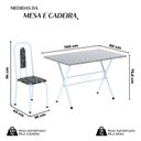 Ver imagem 3 de Conjunto de Mesa Tubular 100x60cm Tampo em Granito Ocre com 4 Cadeiras Lívia Branco/Preto