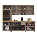 Ver imagem 3 de Armário de Cozinha Modulada Completa Fidelitá Berlim 5 Peças 270cm 12 Portas 2 Gavetas com Tampo