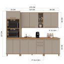 Ver imagem 4 de Armário de Cozinha Modulada Completa Fidelitá Berlim 5 Peças 270cm 12 Portas 2 Gavetas com Tampo