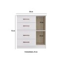 Ver imagem 3 de Cômoda 1 Porta 4 Gavetas Caribe 