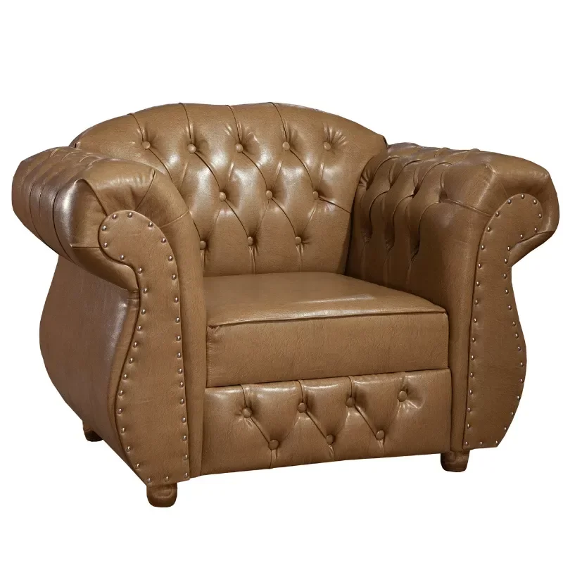 Kit Duas Poltronas Chesterfield Merlo Courano Bege / decoracao, sala tv estar, recepcao