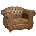Ver imagem 1 de Kit Duas Poltronas Chesterfield Merlo Courano Bege / decoracao, sala tv estar, recepcao