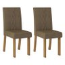 Conjunto 2 Cadeiras Elisa Carvalho Europeu/Camurça - PR Móveis - 1